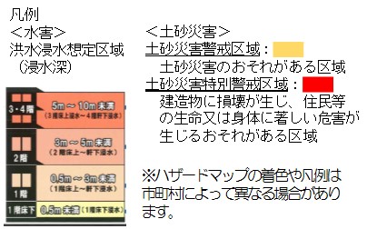 ハザードマップの見方2