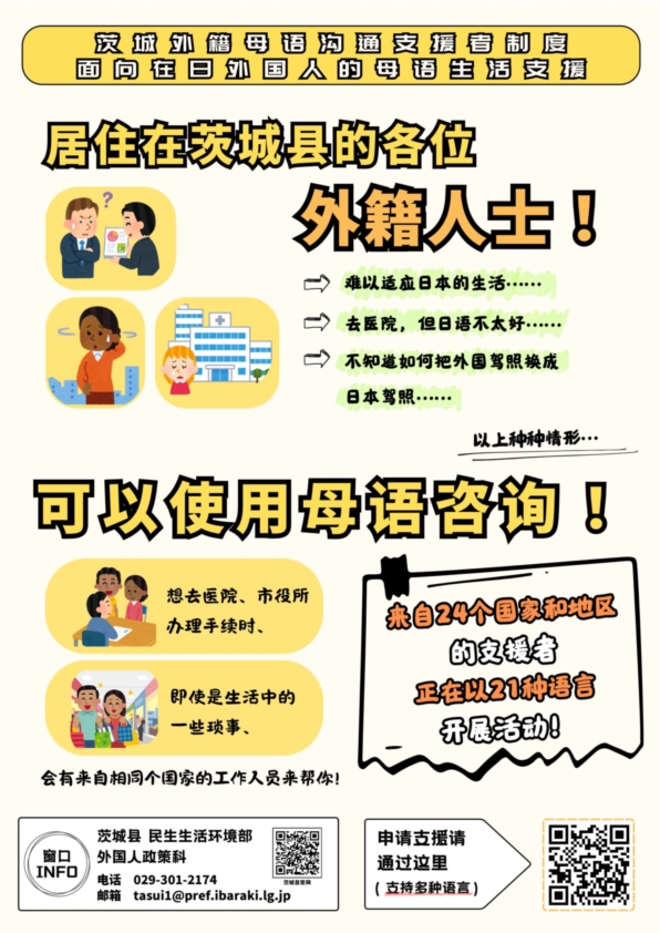 サポーターチラシ中国語